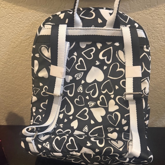 Brighton Endless Love Black and White Heart Pattern Backpack - NEW - Picture 8 of 11